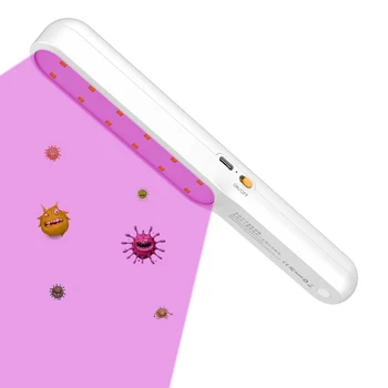 

Portable UV Light Sanitizer Wand Ultraviolet Disinfection Lamp USB Charging UVC Sterilizer Light WithTiming Function