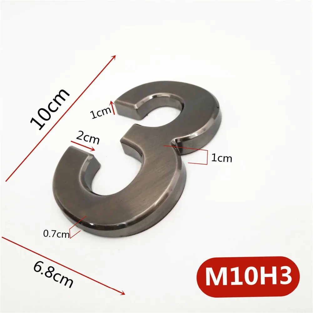 M10H深灰10cm塑料门牌=b选项3