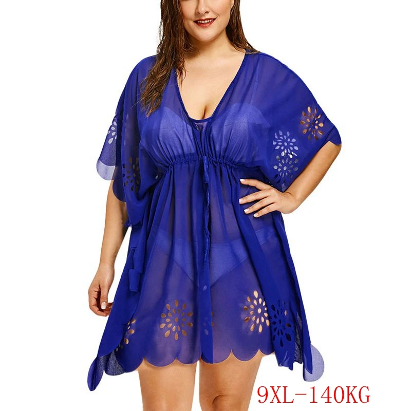 

Летний товар, новинка, Солнцезащитный 7XL, 8XL, 9XL, Модный женский сексуальный прозрачный бикини с V-образным вырезом, пляжный солнцезащитный