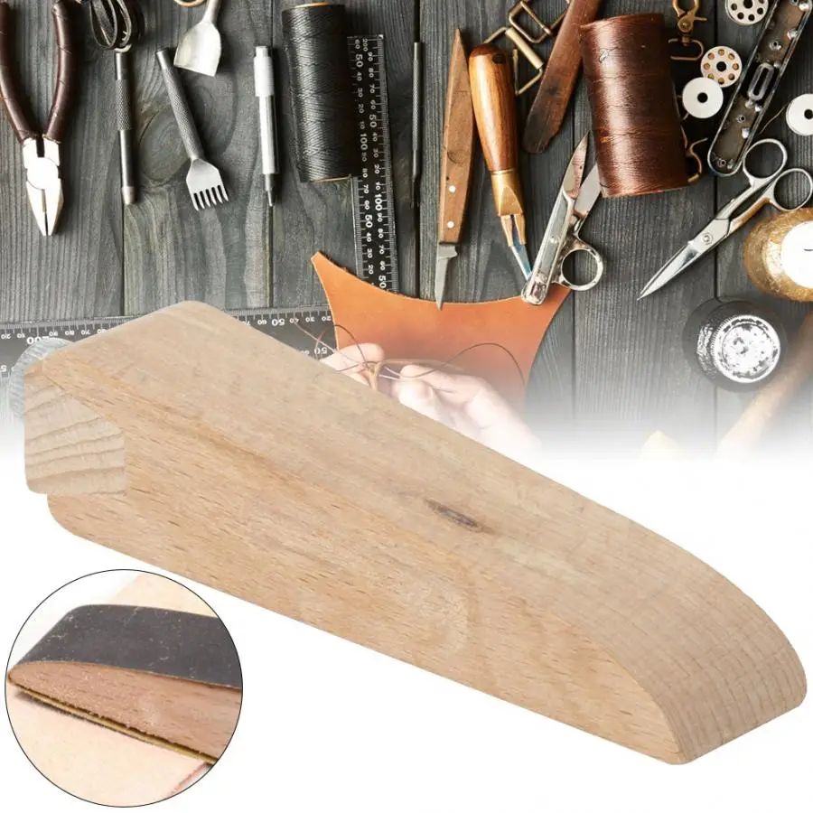 Leathercraft Tool Sets Wooden Leather Sanding Block DIY Leather Crafts Edge Treatment 105 x 22mm