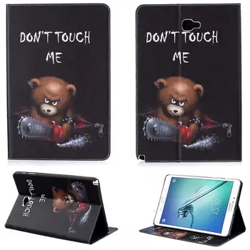 

Cute Printed Magnetic Cover For Samsung Galaxy Tab A A6 10.1 2016 T580 T585 SM-T585 T580N Case Leather Sleep Wake Smart Case