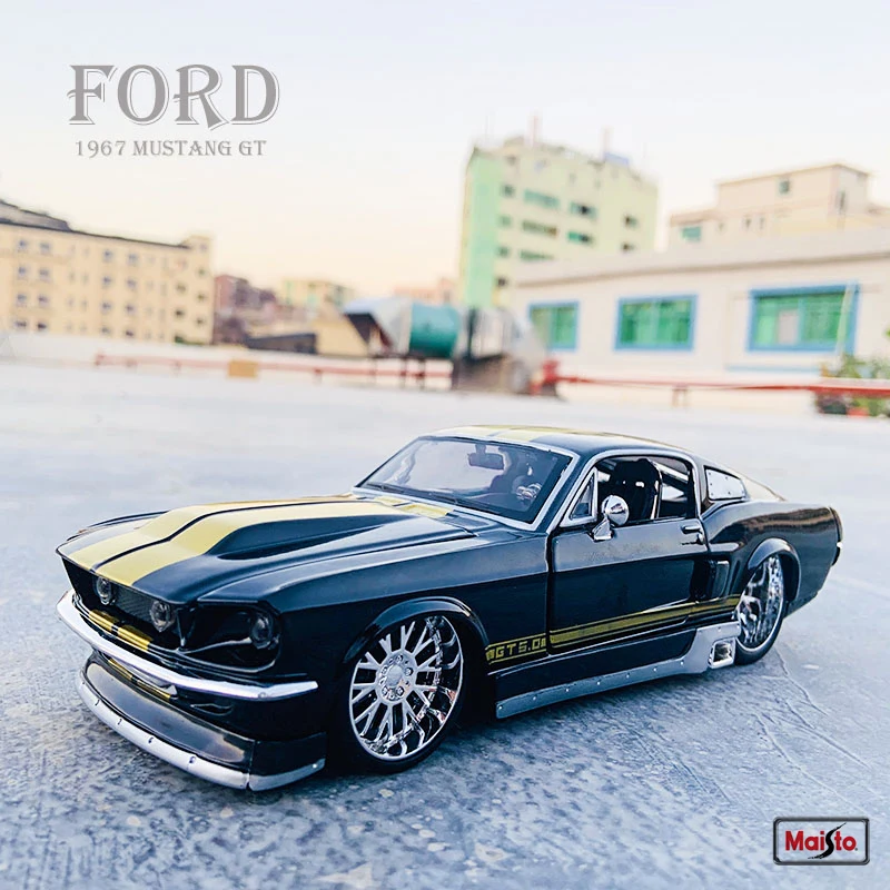 Maisto 1:24 новая горячая распродажа 1967 Ford Mustang GT моделирование брелок для