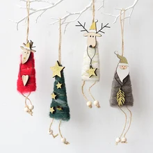 Рождественские украшения, украшения из шерсти, милый кулон в форме куклы, рождественская елка, подвесные Подвески, рождественские подарки для детей