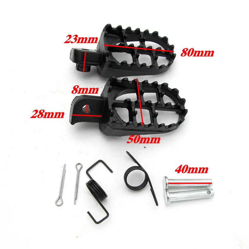 2PCS Foot Pegs Footrests L & R for Yamaha PW 50 80 TW200 PW50 PW80 50 70 110 125cc Motocross Dirt Bike