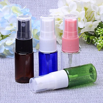 

10ml PET Sample Bottle Portable Transparent Travel Empty Spray Bottles Plastic Vials Cosmetic Perfume Atomizer Essential Oil Pot