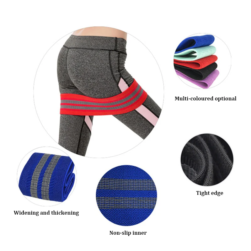 

Booty Band Hip Circle Loop Thigh Glute Butt Resistance Training Circle Bands For Legs Band Non-slip Workout Exercise Stretching