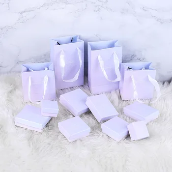 

24 Jewelry Box 5x5cm Necklace Box For Ring Gift Box Paper Jewellery Case Packaging Custom Bracelet Earring Display With Sponge