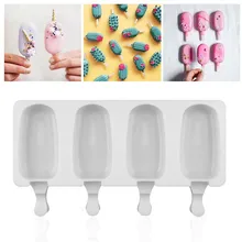 Здоровый форма для льда «сделай сам» молоко пиво 4-отверстия силикагель морозильник летние Кухня форма для изготовления мороженого