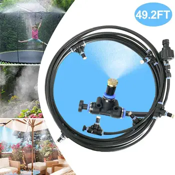 

Misting Cooling System Sprayer Water Gun Metal Mist Nozzles Automatic Watering Lawn Irrigator Kit For Trampoline Water Fun