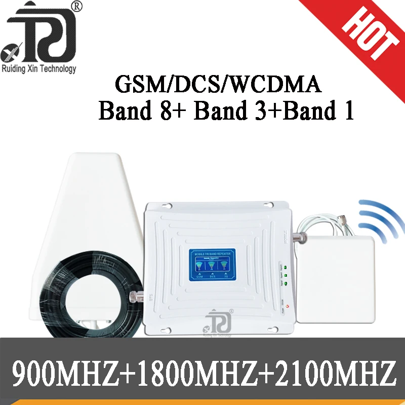 2G 3G 4G повторитель сигнала GSM 900 4G DCS/LTE1800 3g WCDMA2100mhz трехдиапазонный усилитель сигнала сотовой связи усилитель сигнала сотового телефона