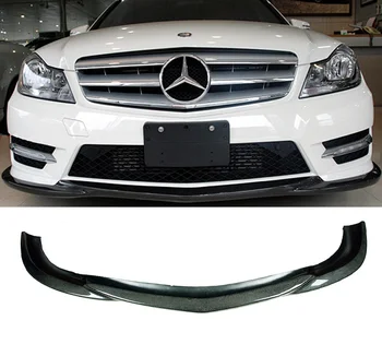 

Real Carbon Fiber Front Lip spoiler for Mercedes Benz W204 C-Class sport bumper 2012-2014