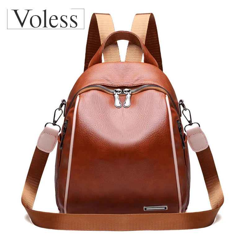 

Fashion PU Leather Women Backpacks 2019 High Quality Female Backpacks New Zipper Bags Student Backpack Solid Rucksack for Girls