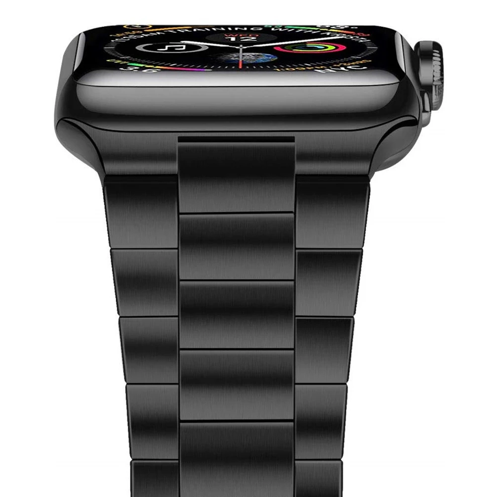 

for 2019 Apple Watch series 5 Band Upgraded Version Solid Stainless Steel Business Replacement bracelet iWatch 40mm 44mm strap