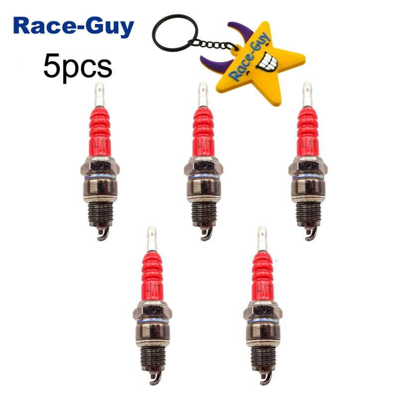 5pcs Red L7T Ignition Spark Plug For 2 Stroke 47cc 49cc Goped Mini Moto ATV Quad 4 Wheeler Dirt