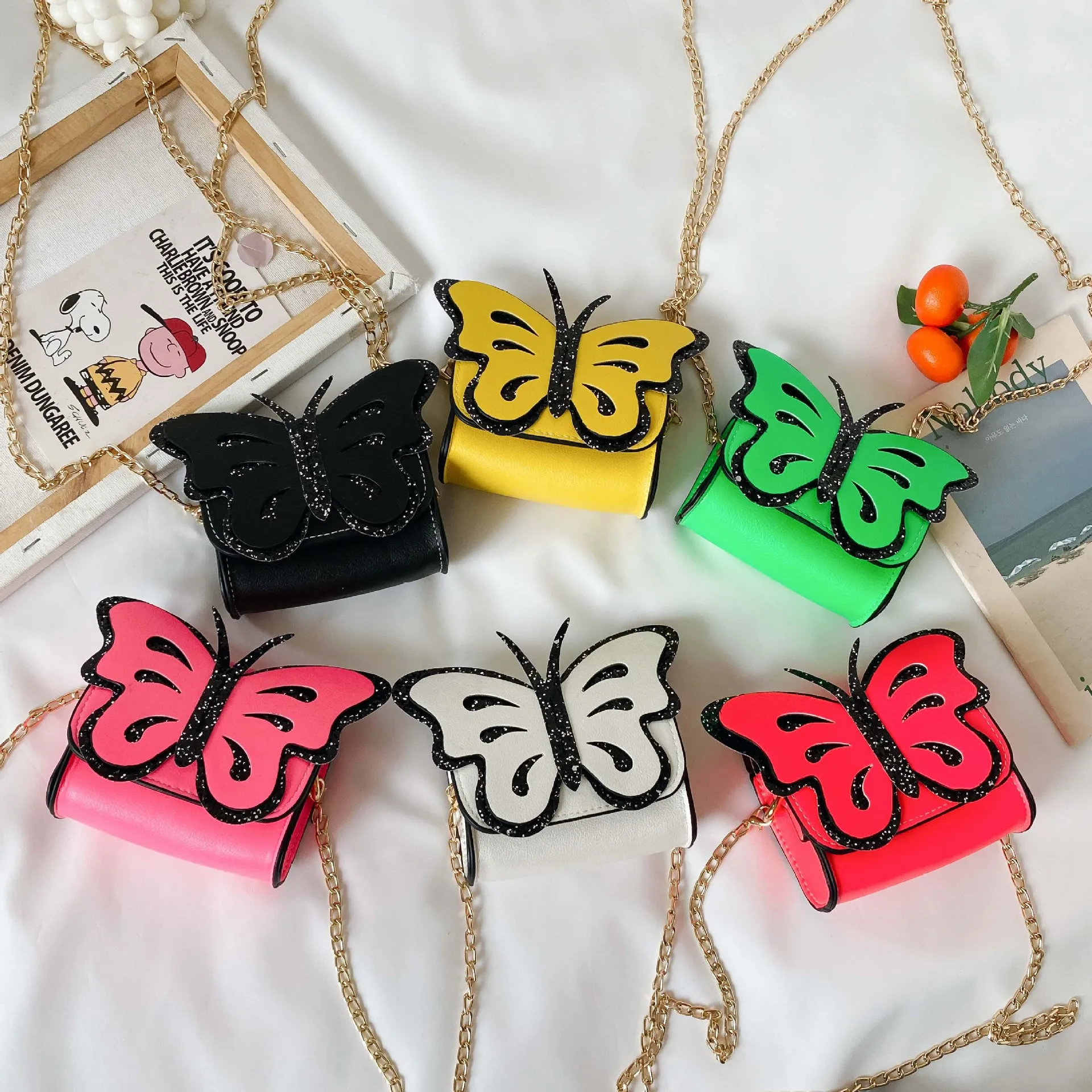 Mini Purses Coin-Wallet Crossbody-Bags Butterfly Small Girls Baby Little Kids Kawaii