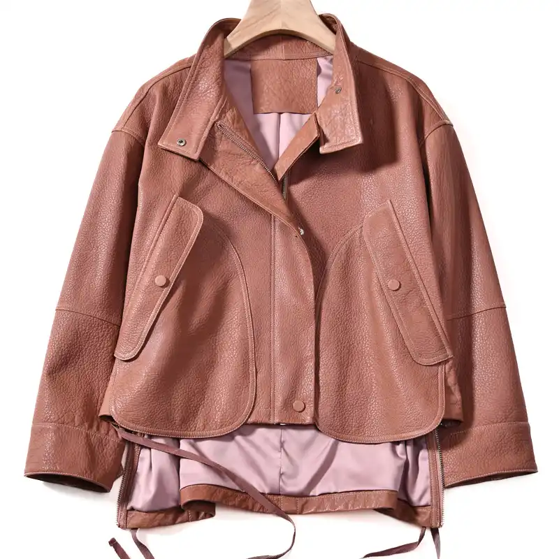 Maomaofur リアルレザーコート春レディース本革ジャケットファッションバブルスキン革のコートの女性高品質の服 レザー スエード Aliexpress
