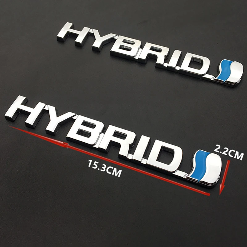 Металлическая гибридная 3d эмблема для Toyota HYBRID Corolla Rav4 Yaris Avensis Auris Reiz 1 шт.|Наклейки