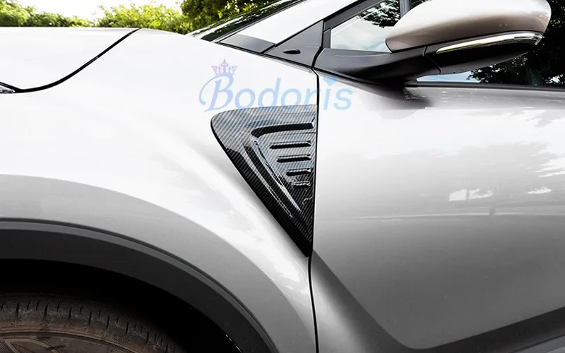 Для Toyota C-HR CHR C HR углеродное волокно цвет боковое крыло бампер Защита вентиляционное отверстие крышка отделка автомобиля-Стайлинг Аксессуары