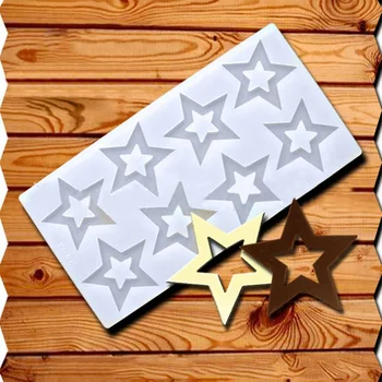 

DIY Love Star Shape Cookies Mold Silicone Non-stick Cake Lollipop Chocolate Mold for Jelly Candy Fondant Baking Decoration 2New#