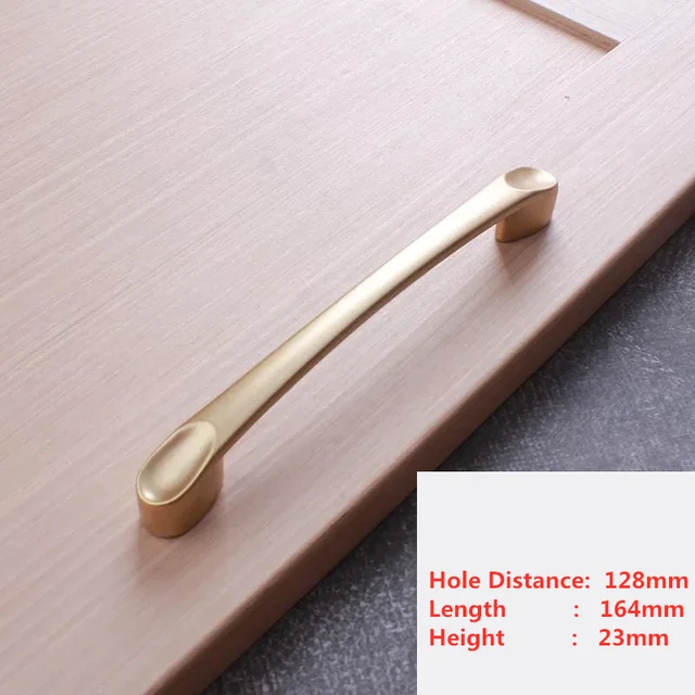 Handles Drawer Cabinet Furniture Kitchen Handles for Cabinet Knob Door Drawer Furniture Kitchen Pearl Golden Simplicity Hardware A1-128