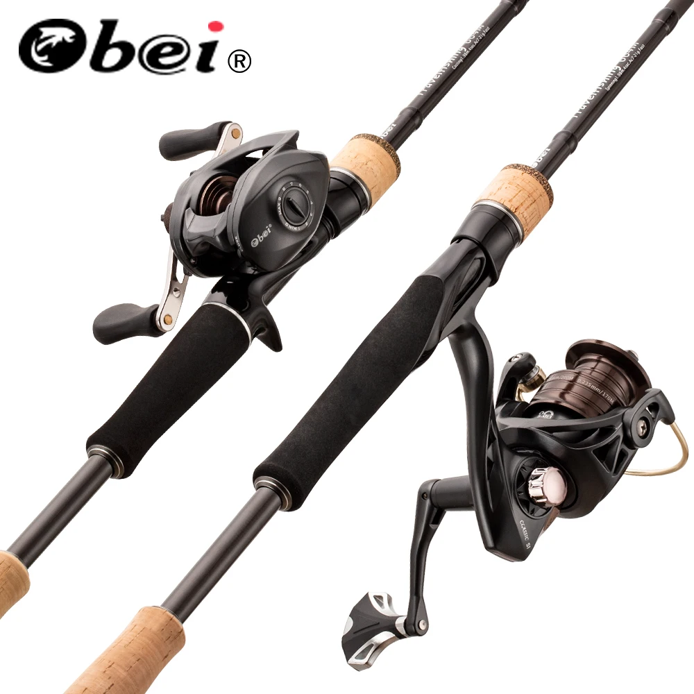 

Obei Travelfising Casting Spinning Fishing Rod And Fishing Reel Combo 1.8/2.1/2.4m Lure Bass Travel Rod Baitcasting Carp Reel