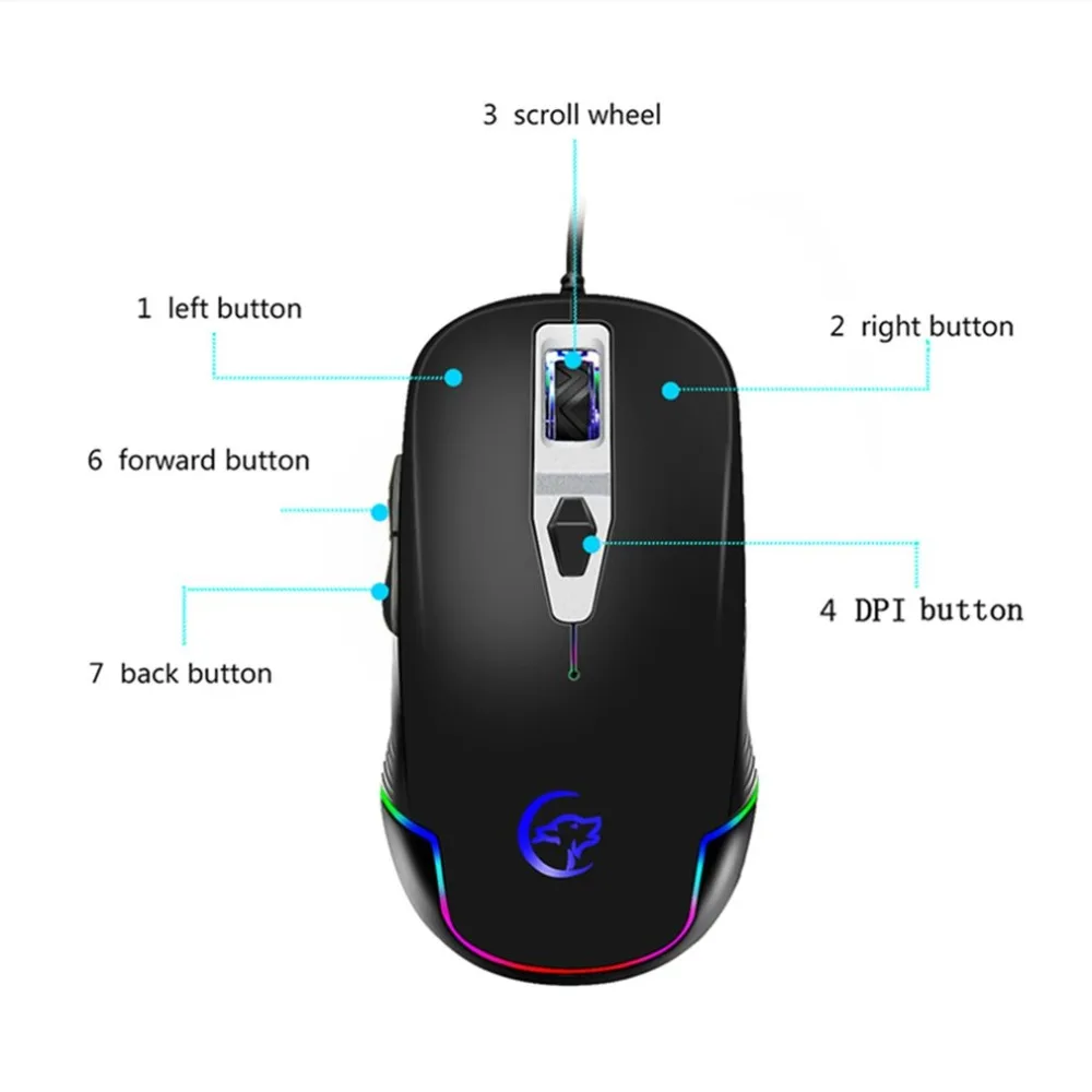 G827 макро Программирование Механическая мышь Usb кабель игры Esport мышь Rgb Marquee для ноутбука, ПК, ноутбука, компьютера
