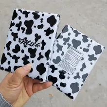 Mini álbum de fotos con 64 bolsillos, estampado de vaca, colección de sellos, libro, tarjetero, bolsa de tarjetas de negocios, libro para bricolaje, regalos