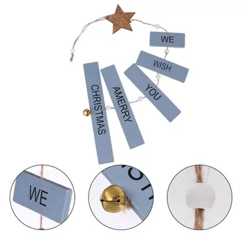 

1Pc Christmas Door Ornament Wooden Christmas Tree Decoration Hanging Decor