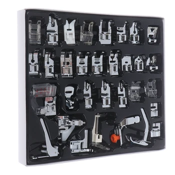 

32Pcs Sewing Machine Presser Foot Sew Accessories Press Feet Kit For Household Multi-functional Sewing Machines With A Low Shank