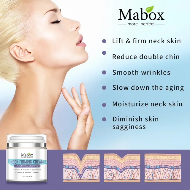 MABOX Neck Chest Wrinkle Cream Repair Dry Crepe Skin Firming Cream Anti Aging Moisturizing Lifting Skin