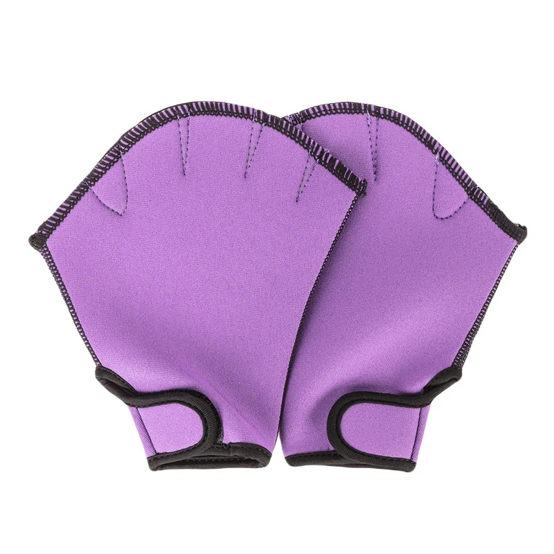 Водные аэробики Jogger плавание, серфинг, дайвинг веб-кровать перчатки с перепонками плавание обучение водная Аэробика сопротивление перчатки - Цвет: Фиолетовый