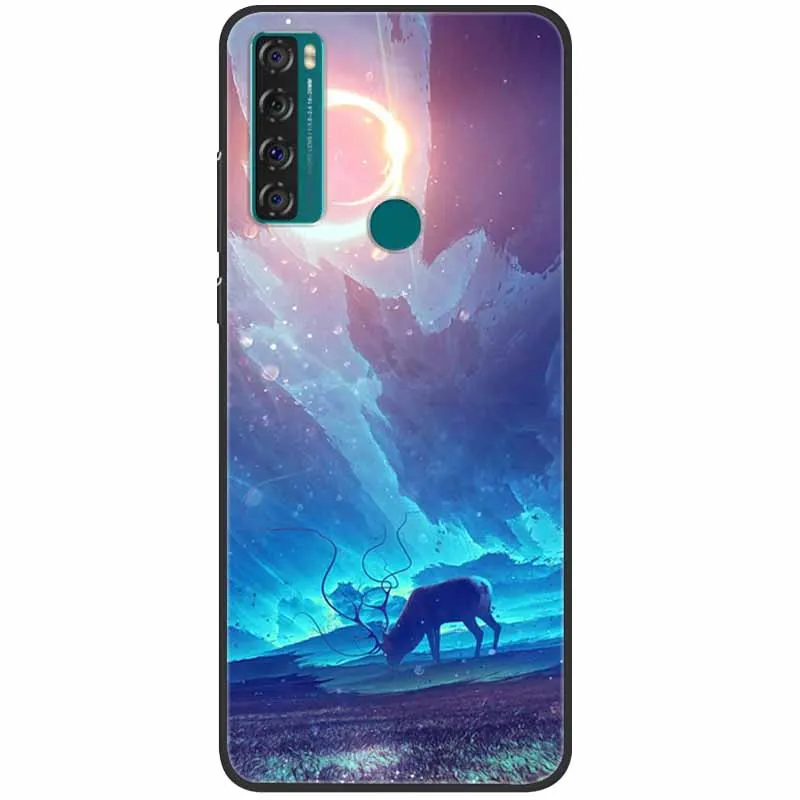 phone dry bag For TCL 20 SE Case Shockproof Soft Silicone Marble Phone Cover for TCL 20 SE Case 20se TPU Funda Painted Cartoon 6.82 inch Capa best waterproof phone pouch Cases & Covers