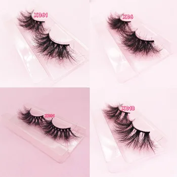 

Mink eyelashes 25mm eye lashes mink super long 3d real mink lashes with customised package Highe quality real mink eyelashes