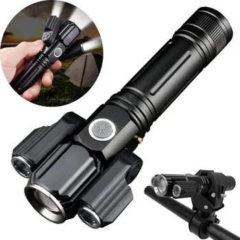 

New Flashlight 2000 Lumen Bike light For USB Rechargeable 18650 Battery MTB Bicycle Front Light Waterproof LED Headlight Lantern