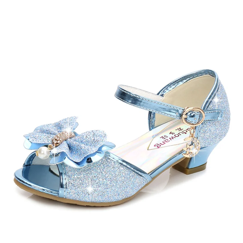 5 Colors Children Princess Sandals Kids Girls Wedding Shoes High