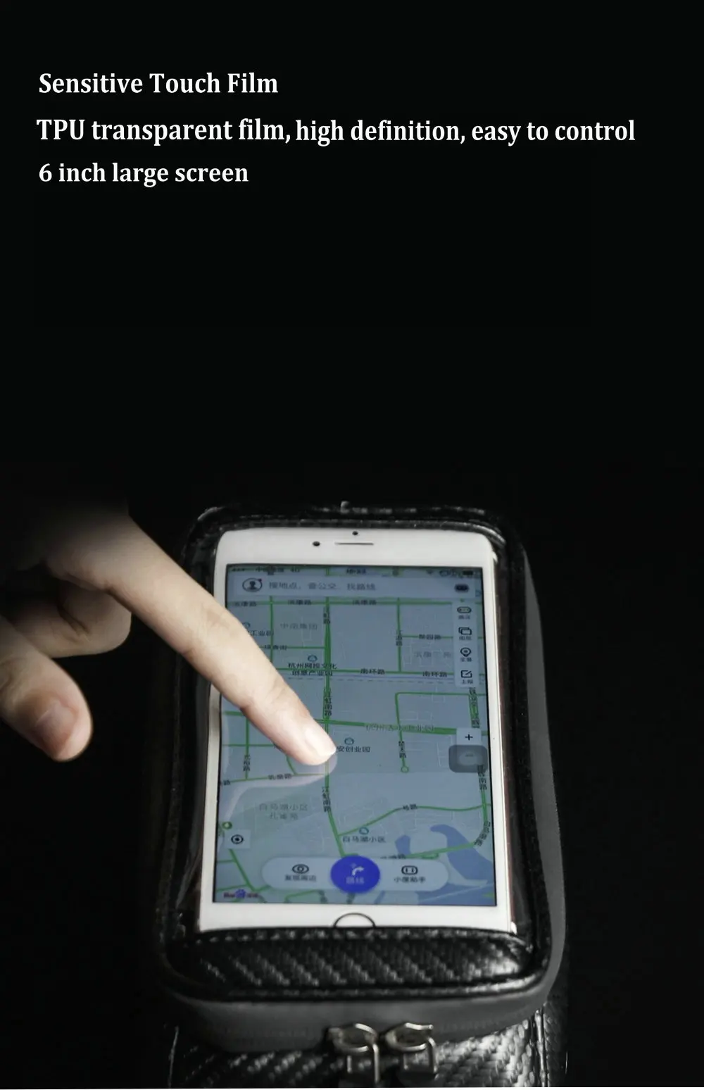 RHINOWALK Bicycle Front Tube Bag Rainproof Touch Screen Cycling Top Front Tube Frame Bags 5.86.0 Phone Case Bike Accessories (3)