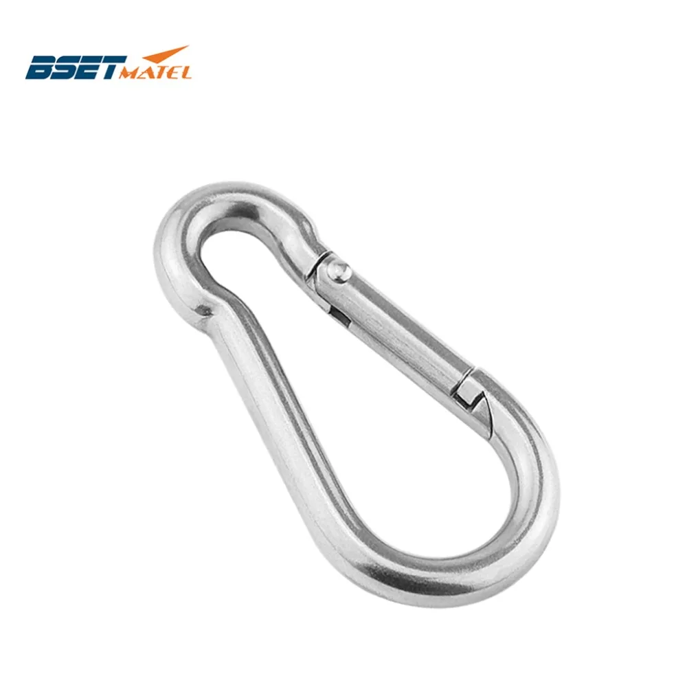 Carabina Carbine Hook Snap Shackle 6mm Marine Grade Stainless Steel 2 Pack