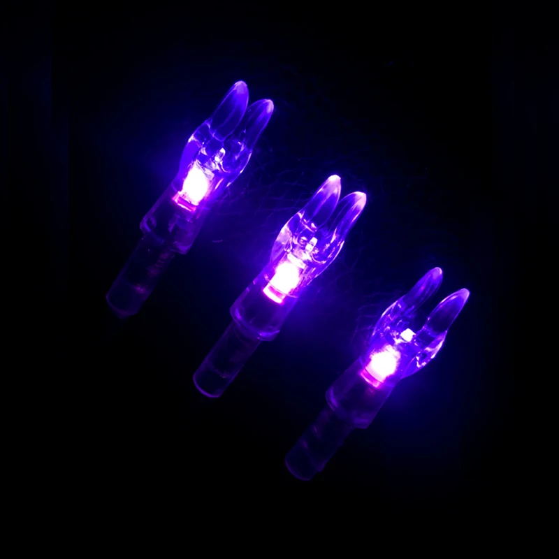 

6pcs Bow and Arrow Light Arrow Tail 5.3mm Universal LED Light Tail 4*1*1cm for 38 hours of continuous use