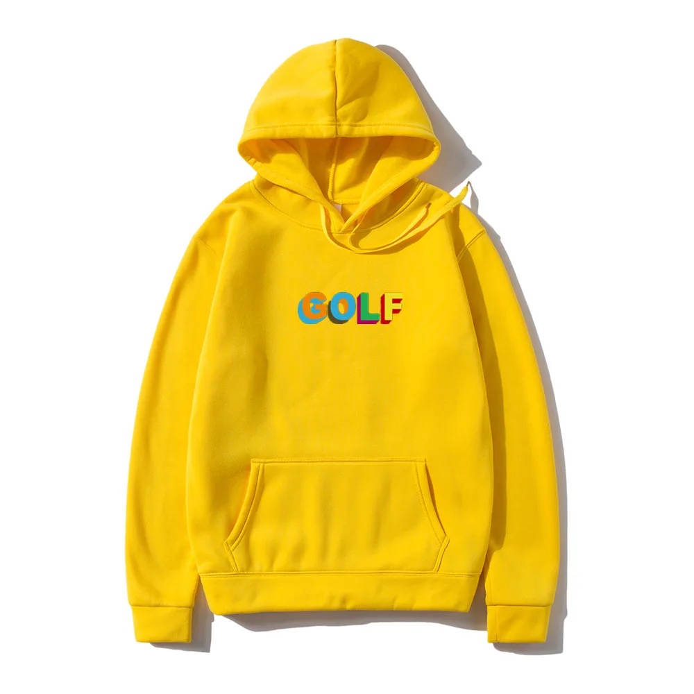 yellow golf hoodie