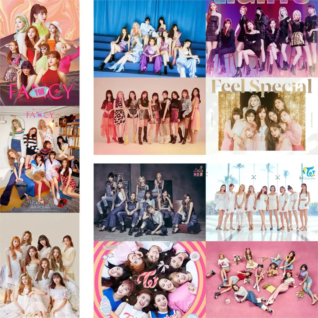 Плакаты Twice Kpop бумага с белым покрытием наклейки высокое разрешение | Дом и сад
