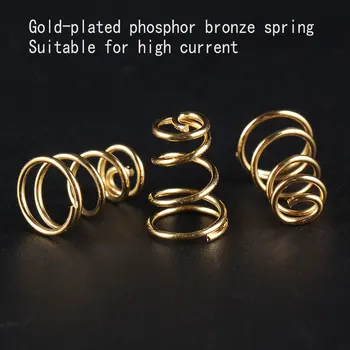

Gold-plated phosphor bronze spring, Suitable for high current