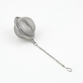 

Tea Infuser Ball Mesh Loose Leaf Herbs Strainer Reusable Steel Secure Locking