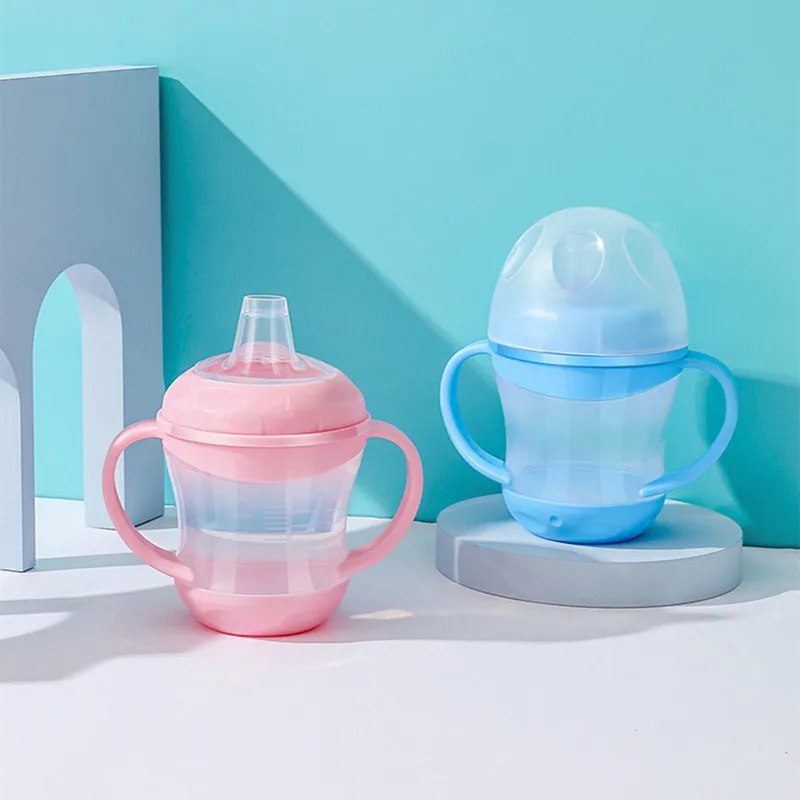 

160ML Newborn Baby Silicone Feeding Drip-proof Drink Cup Infant Drinking Bottle with Handle Toddler Non-spill Portable Drinkware
