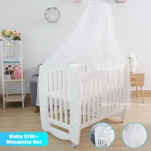 Детская кроватка из полиэтилена, москитная сетка в комплекте, многофункциональная игровая кровать для детей от новорожденного до 3 лет, все-в-одном детская кровать