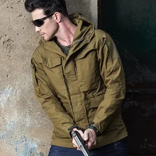 Походная куртка Wndbreaker зимнее пальто Мужская военная куртка водонепроницаемая однотонная куртка с капюшоном мужское длинное пальто Дизайнерская одежда