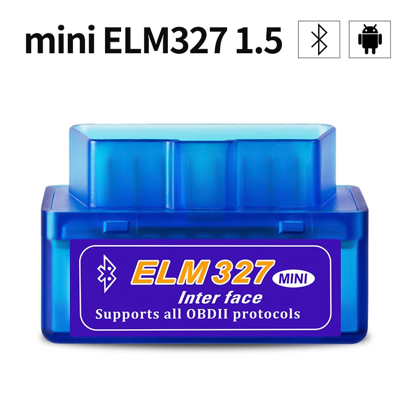 

Mini ELM327 Bluetooth V1.5 OBD2 Car Diagnostic Tool ELM 327 Bluetooth 4.0 For Android OBDII Protocol
