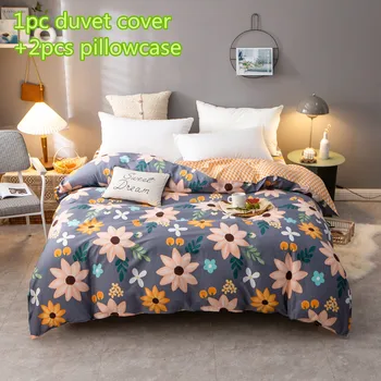 

Cotton fashion duvet cover sets flower quilt cover single double queen king bedding sets 2pc pillowcase girls comforter cover