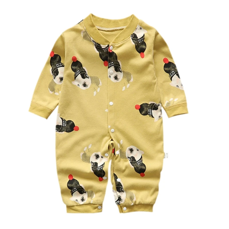

Autumn Toddler Infant Rompers Baby Boy Girl Cartoon Dog Print Outfits Cotton Romper Jumpsuit Newborn Clothes Baby Clothing 3-12M