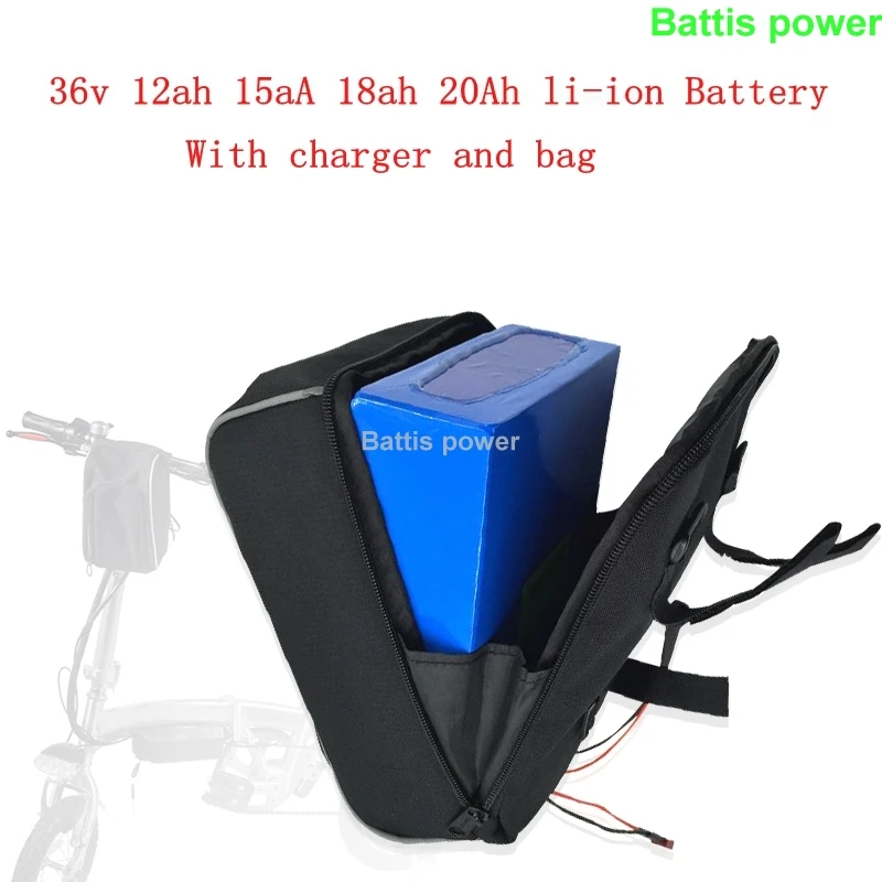 Е-байка 36В 12Ah 15ah 18ah 20Ah Батарея 36v 1000W E-велосипед литий-ионный аккумулятор BMS для ATV Go Kart мощности двигателя+ сумка+ 2A зарядное устройство