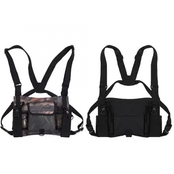 

Walkie Talkie Universal Hands Free Radio Harness Chest Rig Pocket Pack Holster Vest for Two Way Radio